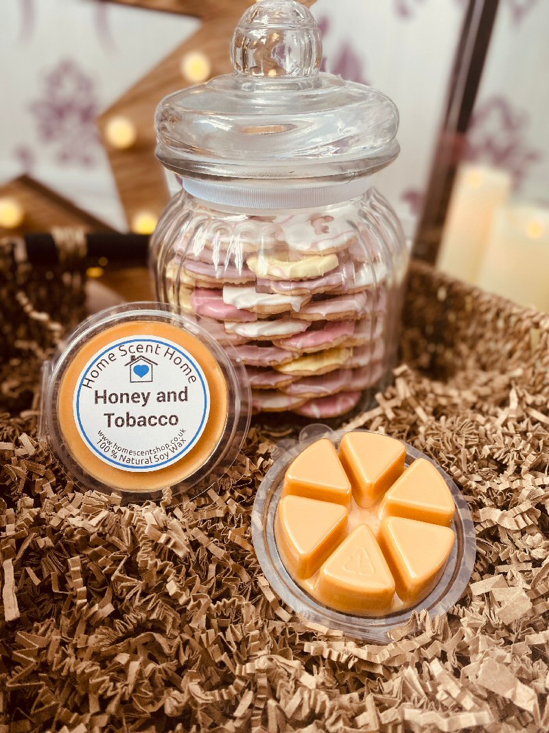 Dark Honey&Tobacco Scented Wax Melts, Warm & Cosy